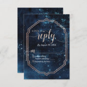 Star Sky Celestial Galaxy Wedding Reply RSVP (Voorkant / Achterkant)