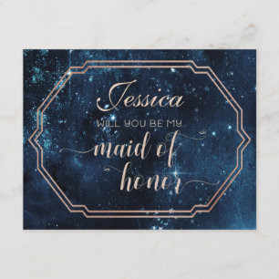 Star Sky Celestial wordt je mijn bruidsmeisje Kaart