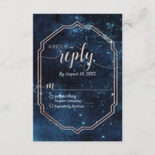 Star Sky Celestiy Galaxy Mariage Réponse RSVP