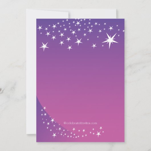 Star Sleepover Party Anniversaire Invitations (Dos)