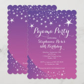Star Sleepover Party Anniversaire Invitations (Devant / Derrière)