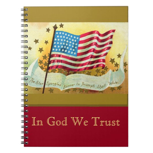 Star Spangled Banner American Flag Custom Notitieb Notitieboek (Voorkant)