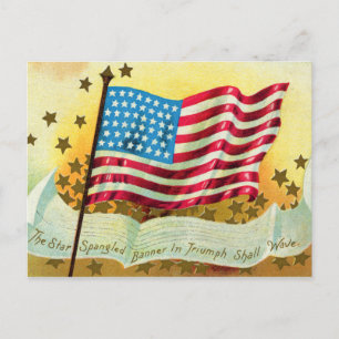 Star Spangled Banner Amerikaanse vlag Briefkaart