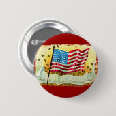 Star Spangled Banner Amerikaanse vlag Button (Voorkant /achterkant)
