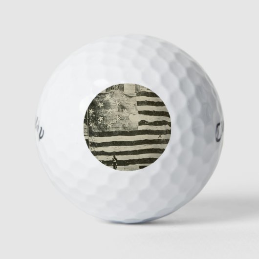 Star Spangled Banner: Amerikaanse vlag te zien Golfballen (Voorkant)