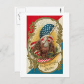 Star Spangled Banner Eagle Briefkaart (Voorkant / Achterkant)