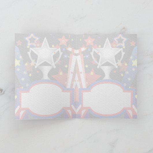 Star Spangled Banner Greeting/Note Kaart (Binnen)