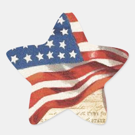 Star Spangled-banner Ster Sticker (Voorkant)