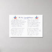 Star Spangled Banner Vier Verzen en Sterren Canvas Afdruk (Voorkant)