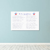 Star Spangled Banner Vier Verzen en Sterren Canvas Afdruk (Insitu (Houten vloer))
