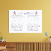 Star Spangled Banner Vier Verzen en Sterren Canvas Afdruk (Insitu (Woonkamer))