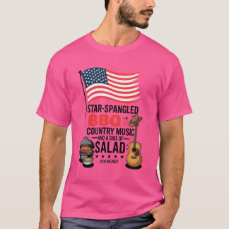 Star Spangled BBQ Country Music Salade 4 juli T-shirt