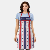 Star-Spangled Chef: Aangepast rood, wit & blauw Sc Schort (Gedragen)