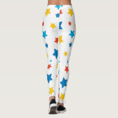 Star-Spangled Fun: Primary Star Print Leggings (Achterkant)