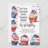 Star Spangled Little Cupcake Any Age Kids Verjaard Kaart (Voorkant)