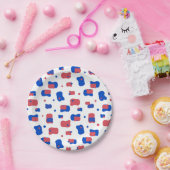 Star Spangled Pattern Papieren Bordje (Feest)