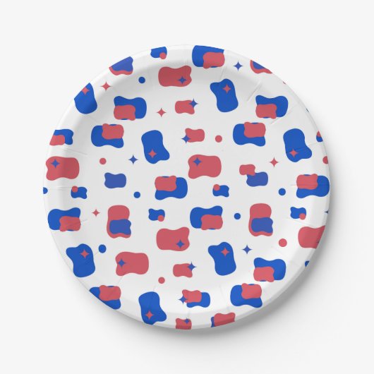 Star Spangled Pattern Papieren Bordje (Voorkant)