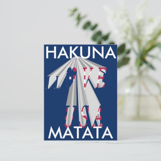 Star-Spangled Statement: Graphic I Love USA Design Briefkaart (Staand voorkant)