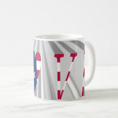 Star-Spangled Statement: Graphic I Love USA Design Koffiemok (Voorkant rechts)