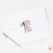 Star-Spangled Statement: Graphic I Love USA Design Vierkante Sticker (Envelop)