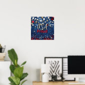 Star Spangled USA Trots Poster (Thuiskantoor)
