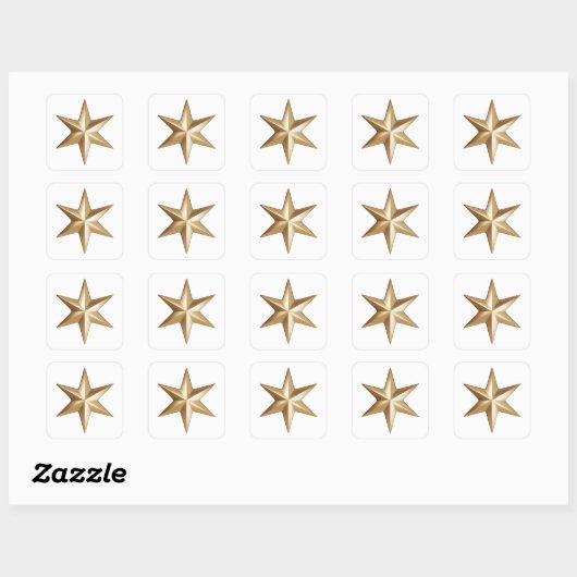 Star Square Stickers (Feuille)