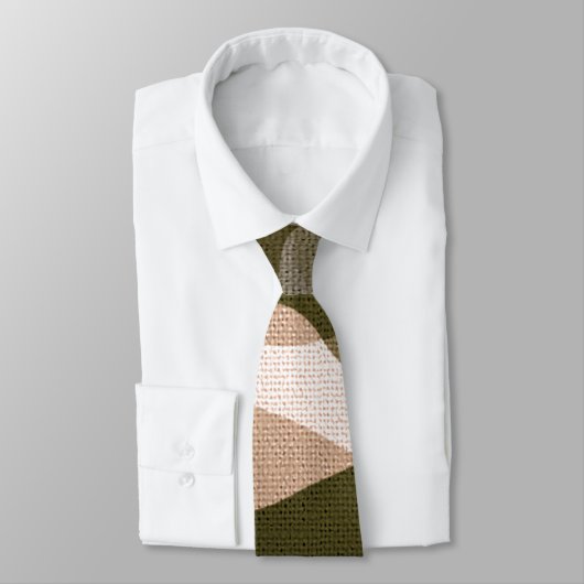 Star Stencil  Burlap Decimaal op Camo Style Stropdas (Gebonden)