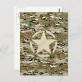 Star Stencil  Camouflage Decor Briefkaart (Voorkant / Achterkant)