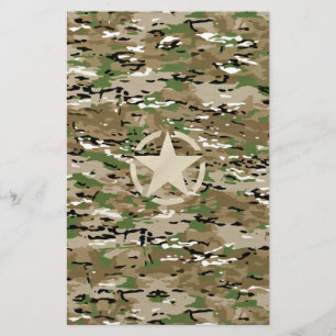Star Stencil  Camouflage Decor Briefpapier
