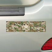 Star Stencil  Camouflage Decor Bumpersticker (Op auto)