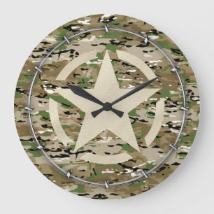 Star Stencil  Camouflage Decor Grote Klok