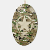 Star Stencil  Camouflage Decor Keramisch Ornament (Links)