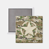 Star Stencil  Camouflage Decor Magneet (Voorkant / Achterkant)