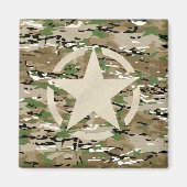 Star Stencil  Camouflage Decor Magneet (Voorkant)