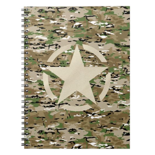 Star Stencil  Camouflage Decor Notitieboek (Voorkant)