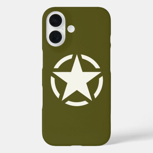 Star Stencil Classic on Khaki Green Case-Mate iPhone Case (Achterkant)