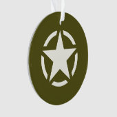 Star Stencil Classic on Khaki Green Ornament (voorkant)
