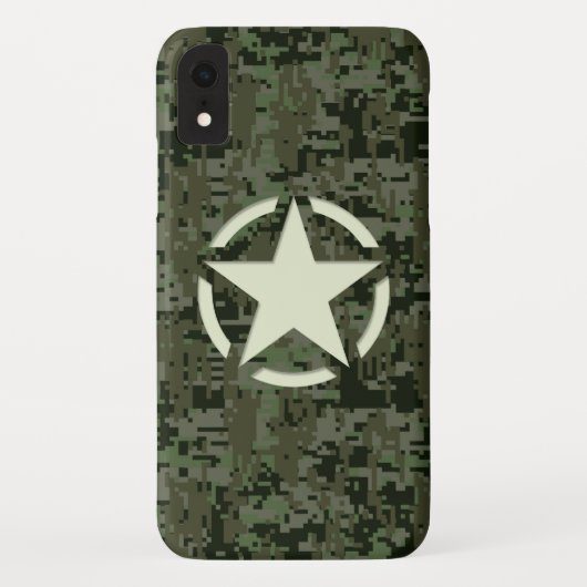 Star Stencil Decal Green Camouflage Case-Mate iPhone Case (Achterkant)