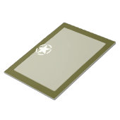 Star Stencil  Decal on Kaki Green Notitieblok (Schuin)