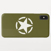 Star Stencil  Decal on Khaki Green Case-Mate iPhone Case (Achterkant (horizontaal))