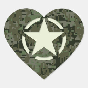 Star Stencil Digital Woodland Hart Sticker