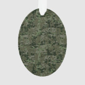 Star Stencil Digital Woodland Ornament (achterkant)