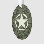 Star Stencil Digital Woodland Ornament (voorkant)
