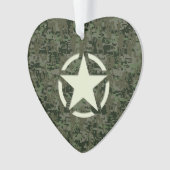 Star Stencil Digital Woodland Ornament (voorkant)