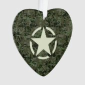 Star Stencil Digital Woodland Ornament (voorkant)