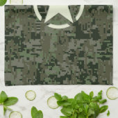 Star Stencil Digital Woodland Theedoek (Gevouwen)