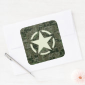 Star Stencil Digital Woodland Vierkante Sticker (Envelop)