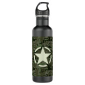 Star Stencil  digitale camouflage stijl Waterfles (Voorkant)