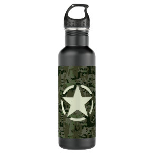 Star Stencil  digitale camouflage stijl Waterfles