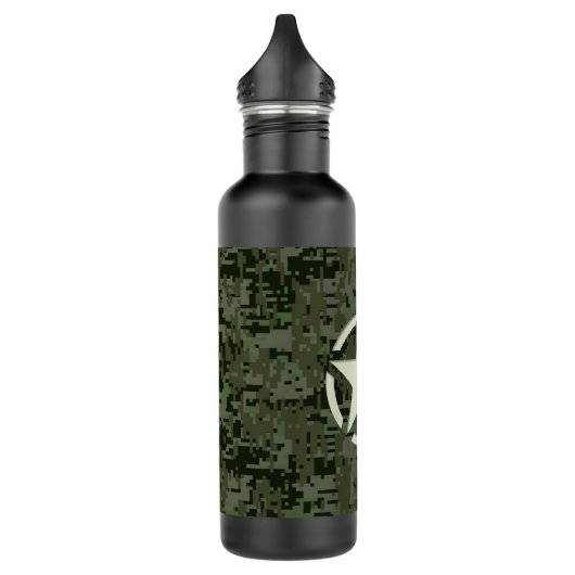 Star Stencil  digitale camouflage stijl Waterfles (Links)